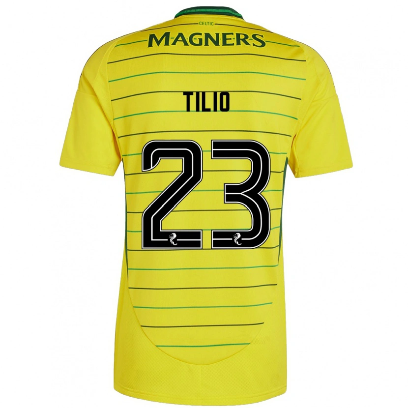 Danxen Män Marco Tilio #23 Gul Bortatröja Matchtröjor 2024/25 Tröjor T-Tröja