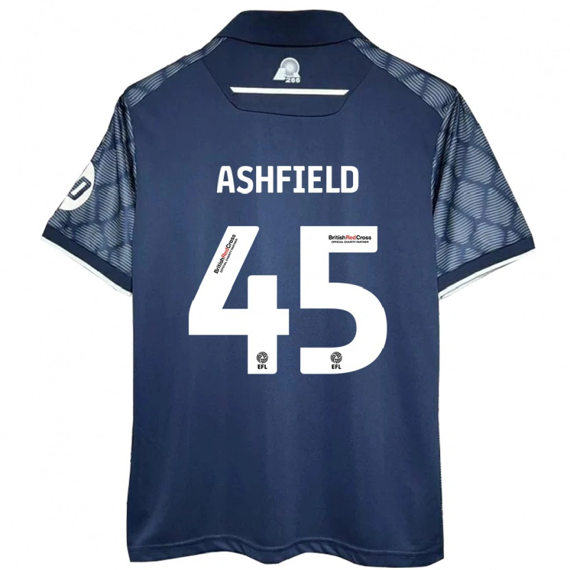 Danxen Män Harry Ashfield #45 Svart Bortatröja Matchtröjor 2024/25 Tröjor T-Tröja