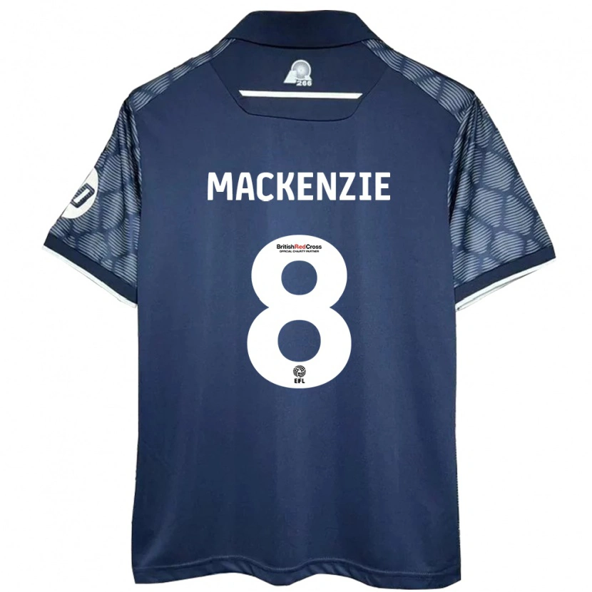 Danxen Män Libby Mackenzie #8 Svart Bortatröja Matchtröjor 2024/25 Tröjor T-Tröja
