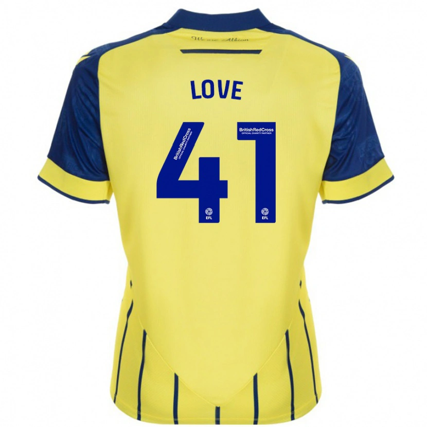 Danxen Män Layton Love #41 Gul Blå Bortatröja Matchtröjor 2024/25 Tröjor T-Tröja