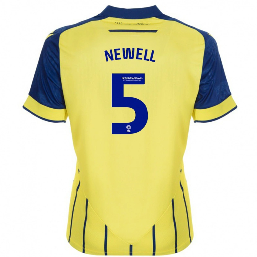 Danxen Män Lucy Newell #5 Gul Blå Bortatröja Matchtröjor 2024/25 Tröjor T-Tröja