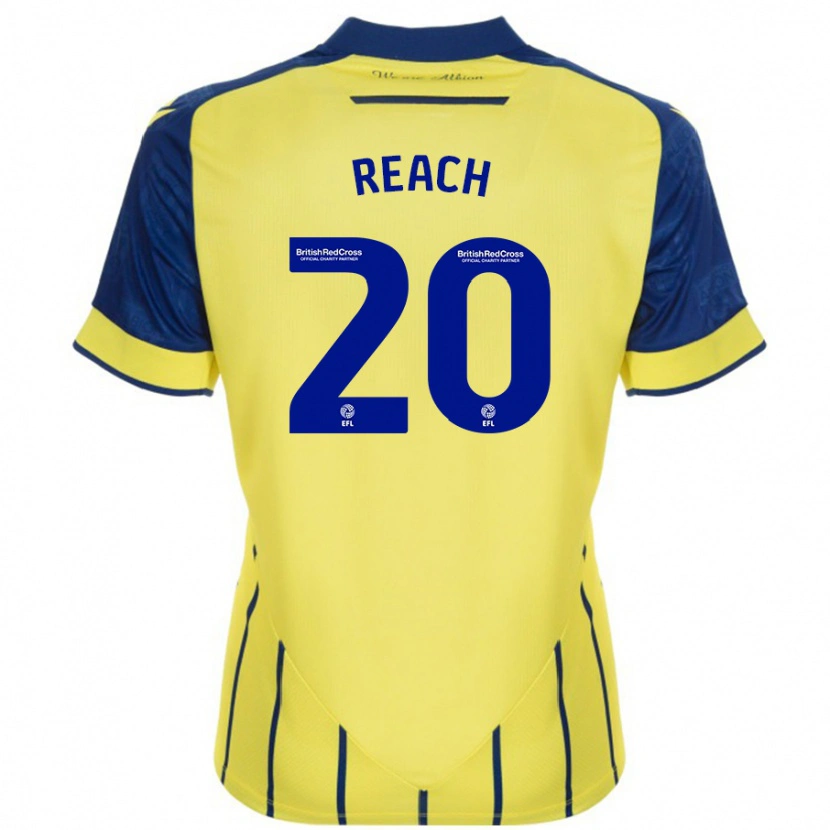 Danxen Män Adam Reach #20 Gul Blå Bortatröja Matchtröjor 2024/25 Tröjor T-Tröja