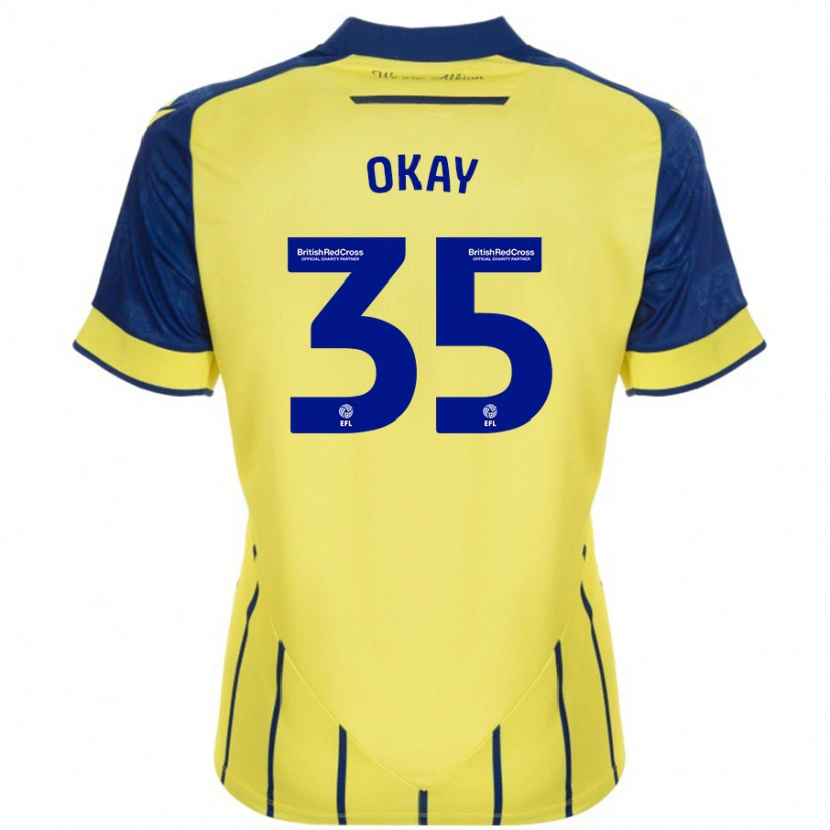 Danxen Män Okay Yokuşlu #35 Gul Blå Bortatröja Matchtröjor 2024/25 Tröjor T-Tröja