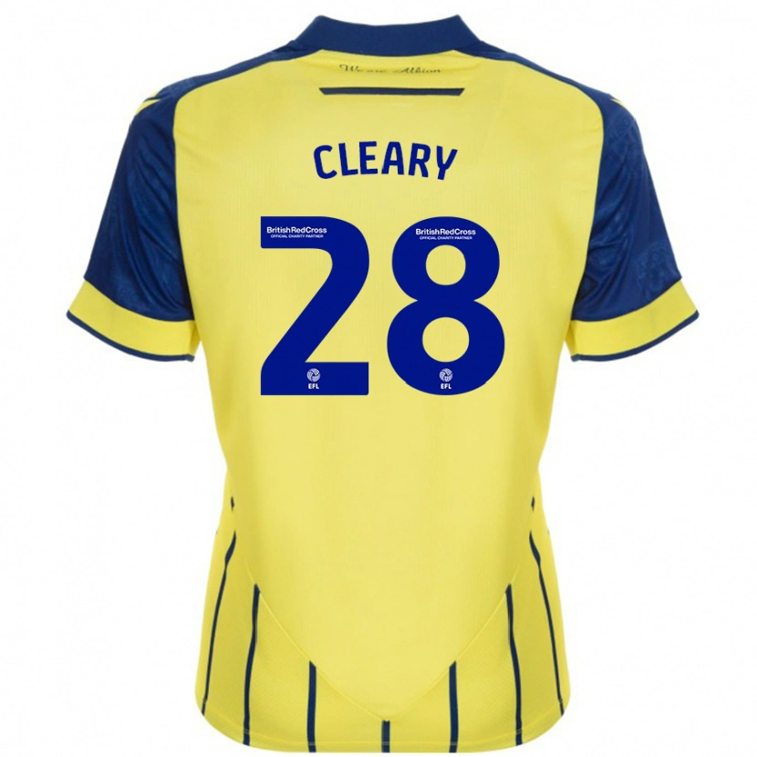 Danxen Män Reyes Cleary #28 Gul Blå Bortatröja Matchtröjor 2024/25 Tröjor T-Tröja