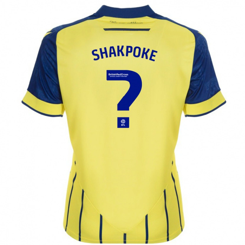 Danxen Män Ruben Shakpoke #0 Gul Blå Bortatröja Matchtröjor 2024/25 Tröjor T-Tröja