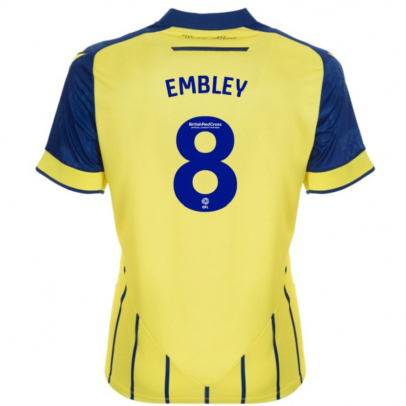 Danxen Män Rosie Embley #8 Gul Blå Bortatröja Matchtröjor 2024/25 Tröjor T-Tröja