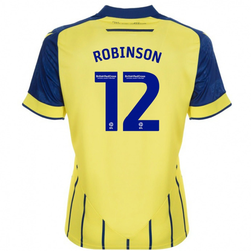 Danxen Män Leanne Robinson #12 Gul Blå Bortatröja Matchtröjor 2024/25 Tröjor T-Tröja