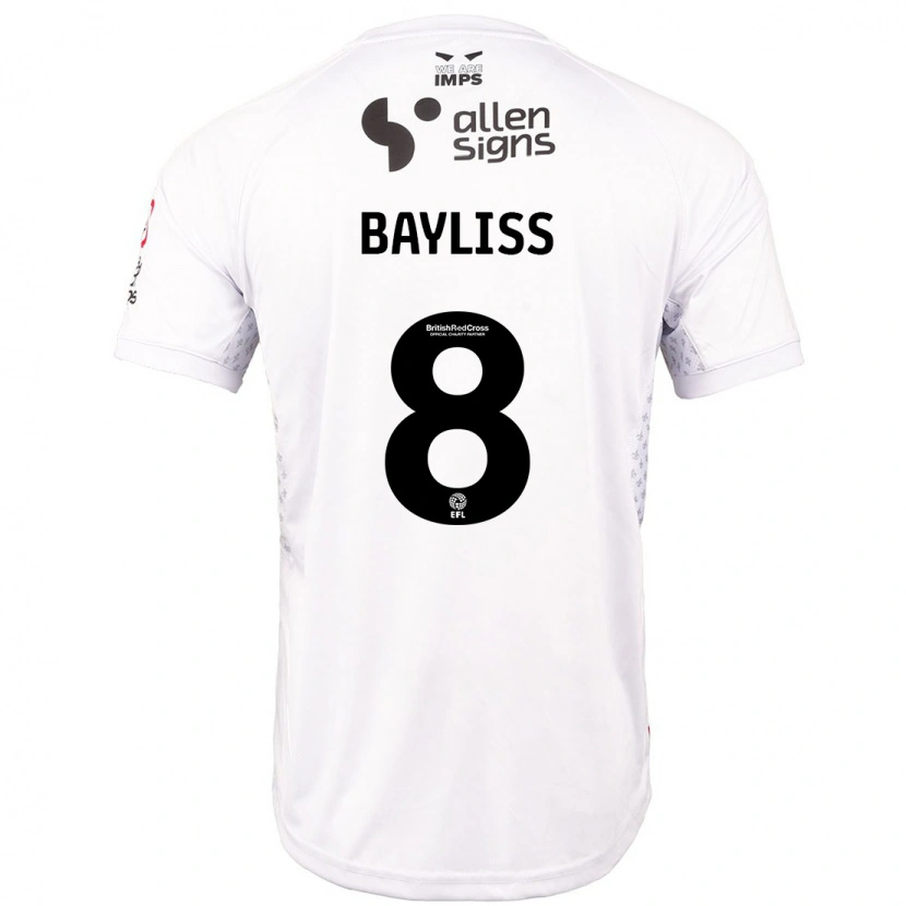Danxen Män Tom Bayliss #8 Röd Vit Bortatröja Matchtröjor 2024/25 Tröjor T-Tröja