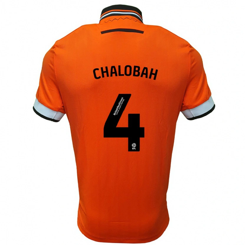 Danxen Män Nathaniel Chalobah #4 Orange Vit Bortatröja Matchtröjor 2024/25 Tröjor T-Tröja