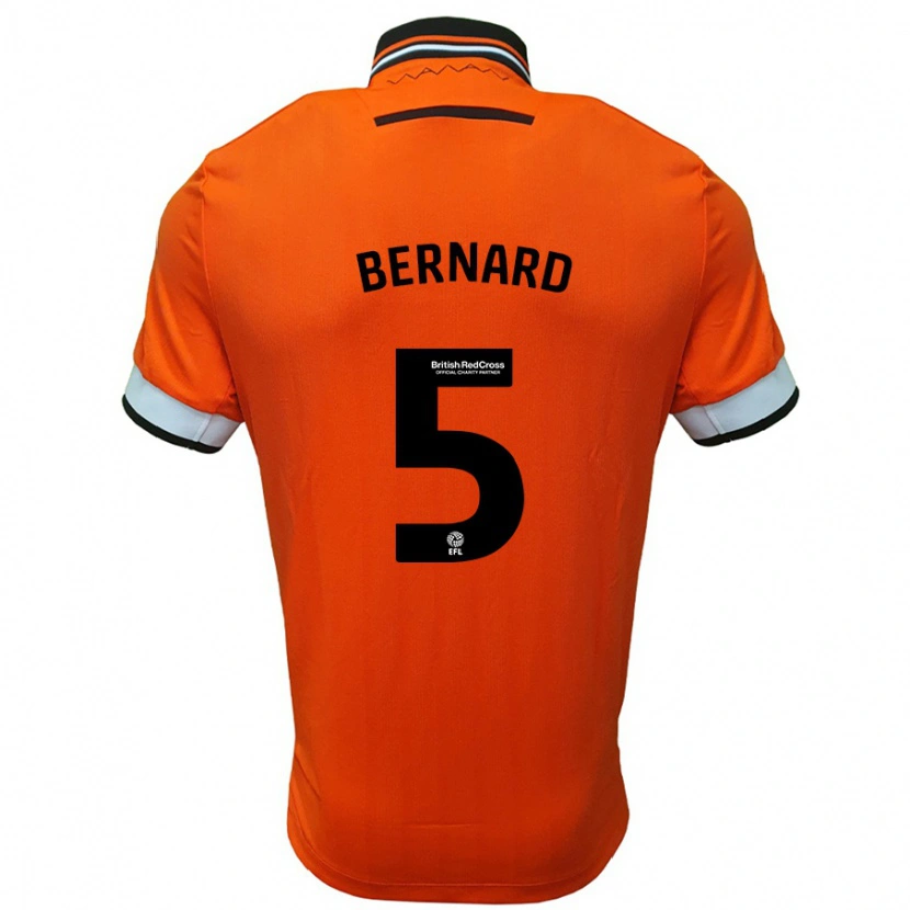 Danxen Män Di'shon Bernard #5 Orange Vit Bortatröja Matchtröjor 2024/25 Tröjor T-Tröja