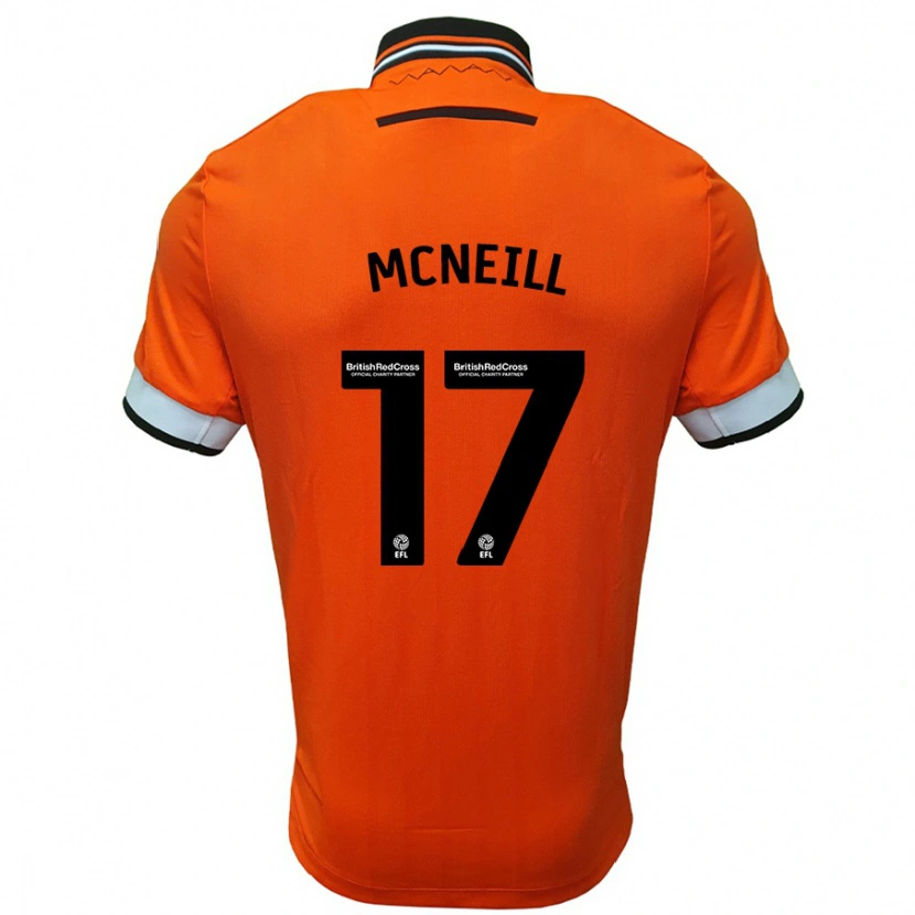 Danxen Män Charlie Mcneill #17 Orange Vit Bortatröja Matchtröjor 2024/25 Tröjor T-Tröja
