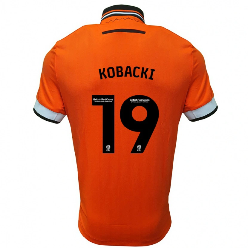 Danxen Män Olaf Kobacki #19 Orange Vit Bortatröja Matchtröjor 2024/25 Tröjor T-Tröja