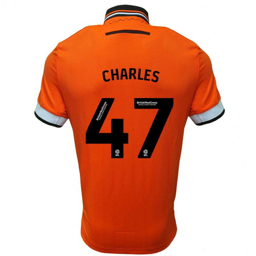 Danxen Män Pierce Charles #47 Orange Vit Bortatröja Matchtröjor 2024/25 Tröjor T-Tröja