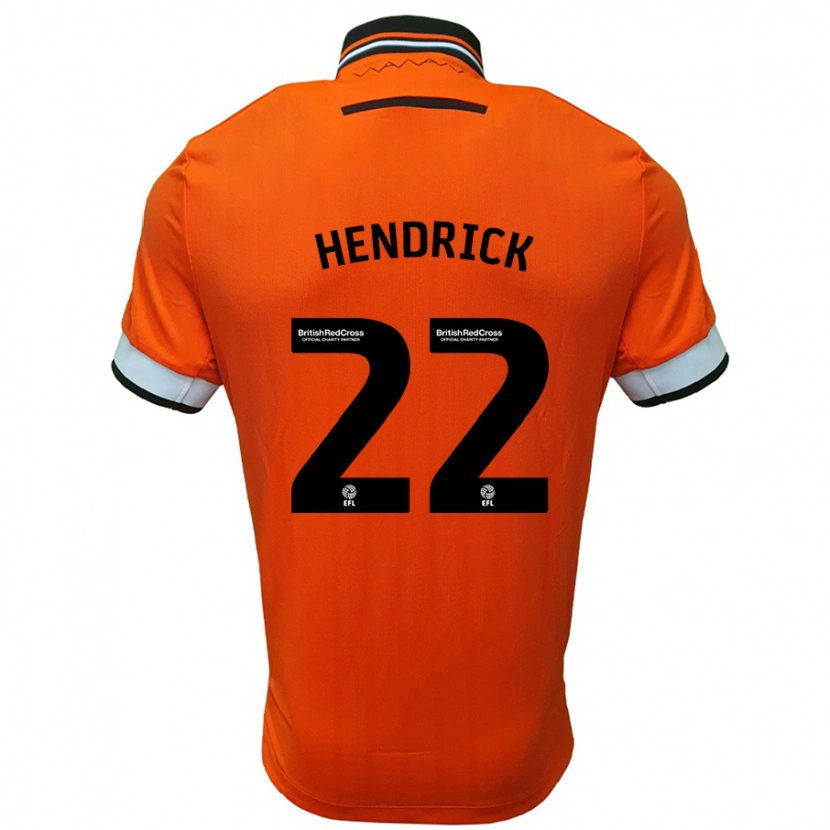 Danxen Män Jeff Hendrick #22 Orange Vit Bortatröja Matchtröjor 2024/25 Tröjor T-Tröja