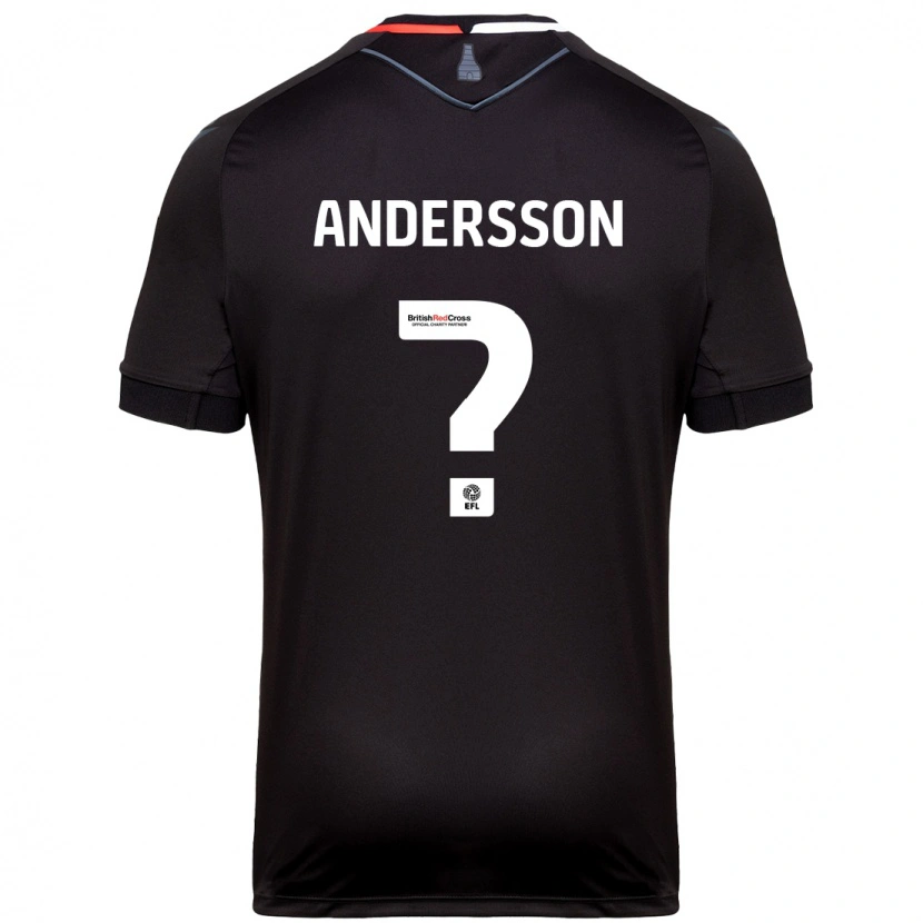 Danxen Män Edwin Andersson #0 Svart Bortatröja Matchtröjor 2024/25 Tröjor T-Tröja