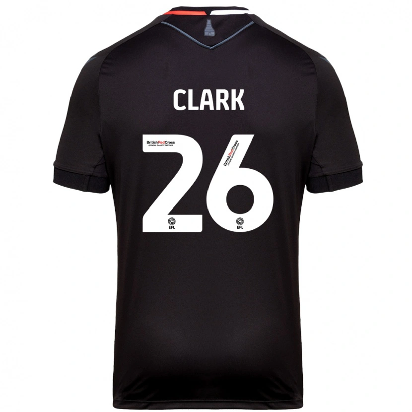 Danxen Män Ciaran Clark #26 Svart Bortatröja Matchtröjor 2024/25 Tröjor T-Tröja