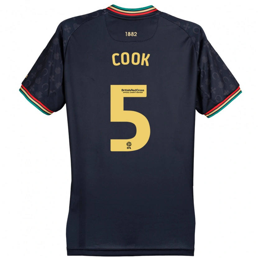 Danxen Män Steve Cook #5 Mörk Marinblå Bortatröja Matchtröjor 2024/25 Tröjor T-Tröja