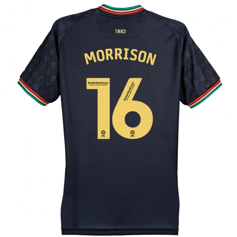 Danxen Män Liam Morrison #16 Mörk Marinblå Bortatröja Matchtröjor 2024/25 Tröjor T-Tröja