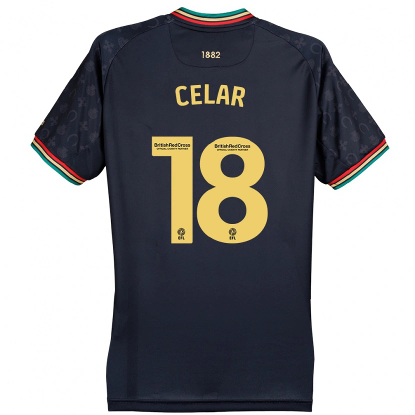 Danxen Män Zan Celar #18 Mörk Marinblå Bortatröja Matchtröjor 2024/25 Tröjor T-Tröja