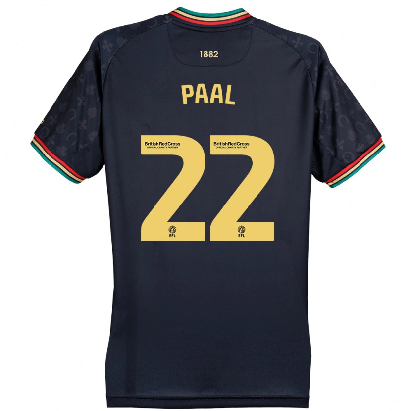 Danxen Män Kenneth Paal #22 Mörk Marinblå Bortatröja Matchtröjor 2024/25 Tröjor T-Tröja