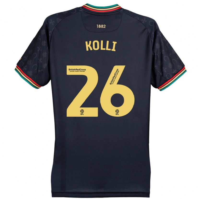 Danxen Män Rayan Kolli #26 Mörk Marinblå Bortatröja Matchtröjor 2024/25 Tröjor T-Tröja