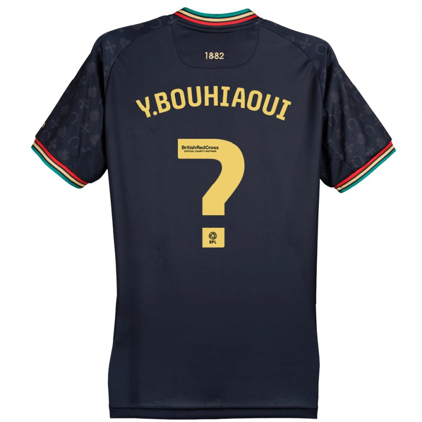 Danxen Män Youssef Bouhiaoui #0 Mörk Marinblå Bortatröja Matchtröjor 2024/25 Tröjor T-Tröja