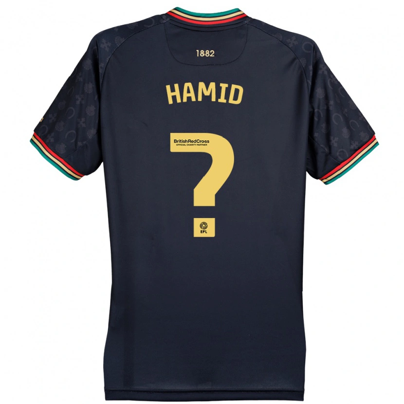 Danxen Män Hassan Hamid #0 Mörk Marinblå Bortatröja Matchtröjor 2024/25 Tröjor T-Tröja