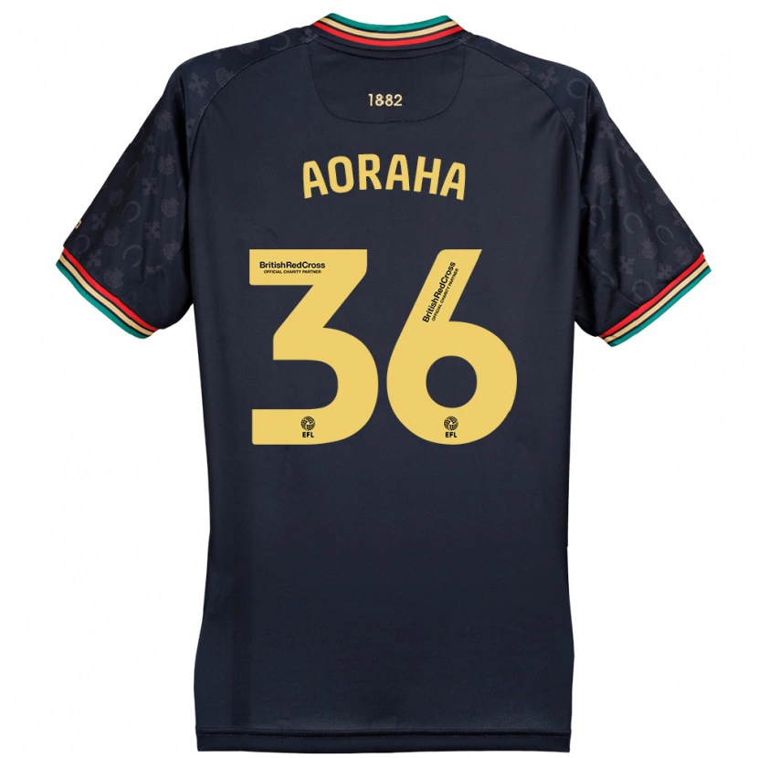 Danxen Män Alexander Aoraha #36 Mörk Marinblå Bortatröja Matchtröjor 2024/25 Tröjor T-Tröja