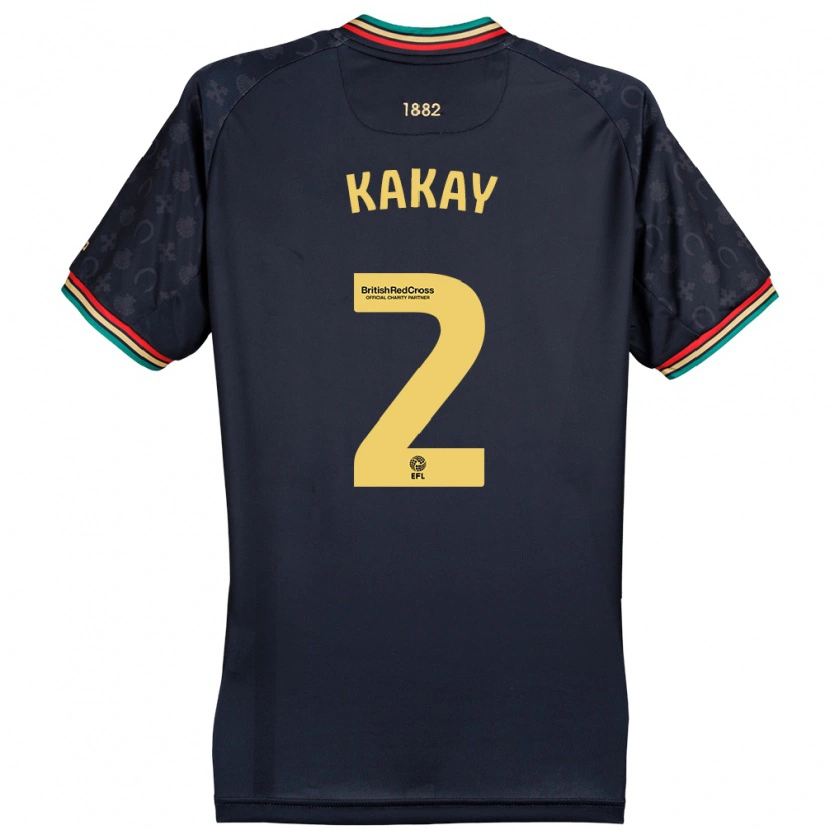 Danxen Män Osman Kakay #2 Mörk Marinblå Bortatröja Matchtröjor 2024/25 Tröjor T-Tröja