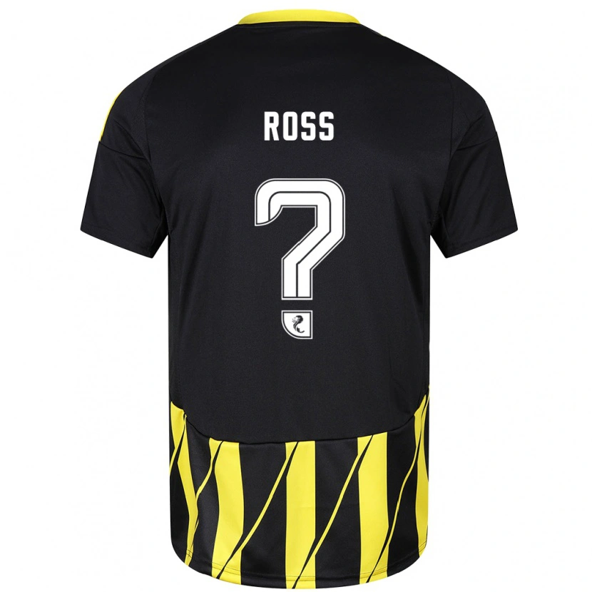 Danxen Män Dylan Ross #0 Svart Gul Bortatröja Matchtröjor 2024/25 Tröjor T-Tröja