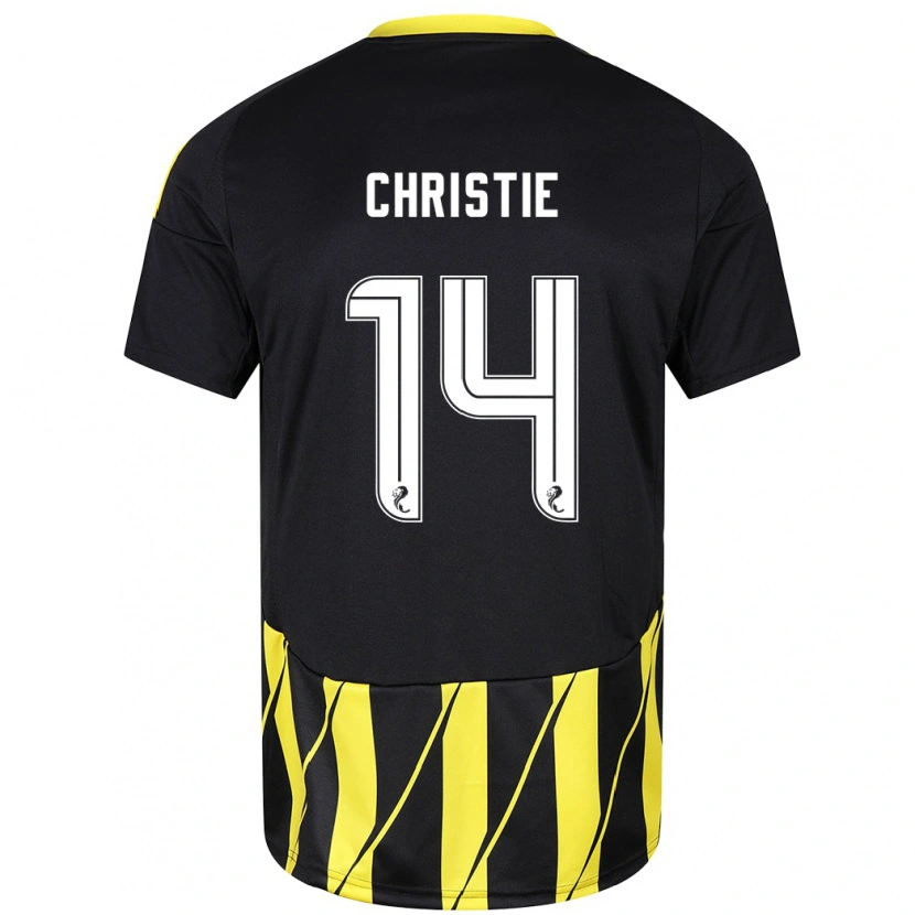 Danxen Män Mya Christie #14 Svart Gul Bortatröja Matchtröjor 2024/25 Tröjor T-Tröja