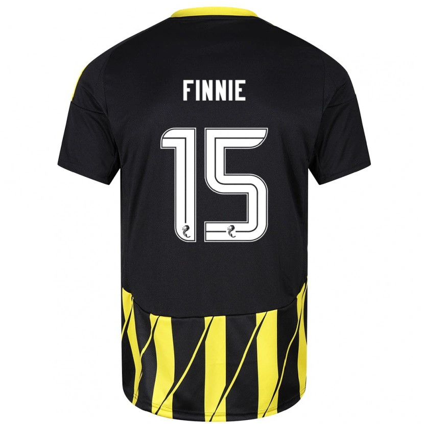 Danxen Män Maddison Finnie #15 Svart Gul Bortatröja Matchtröjor 2024/25 Tröjor T-Tröja