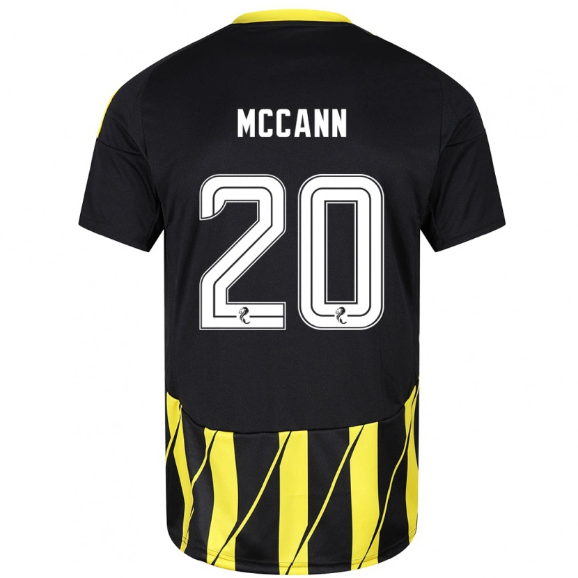 Danxen Män Annalisa Mccann #20 Svart Gul Bortatröja Matchtröjor 2024/25 Tröjor T-Tröja