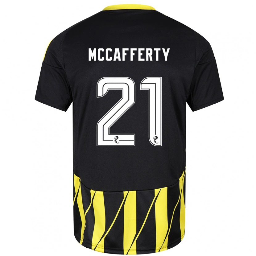 Danxen Män Eirinn Mccafferty #21 Svart Gul Bortatröja Matchtröjor 2024/25 Tröjor T-Tröja