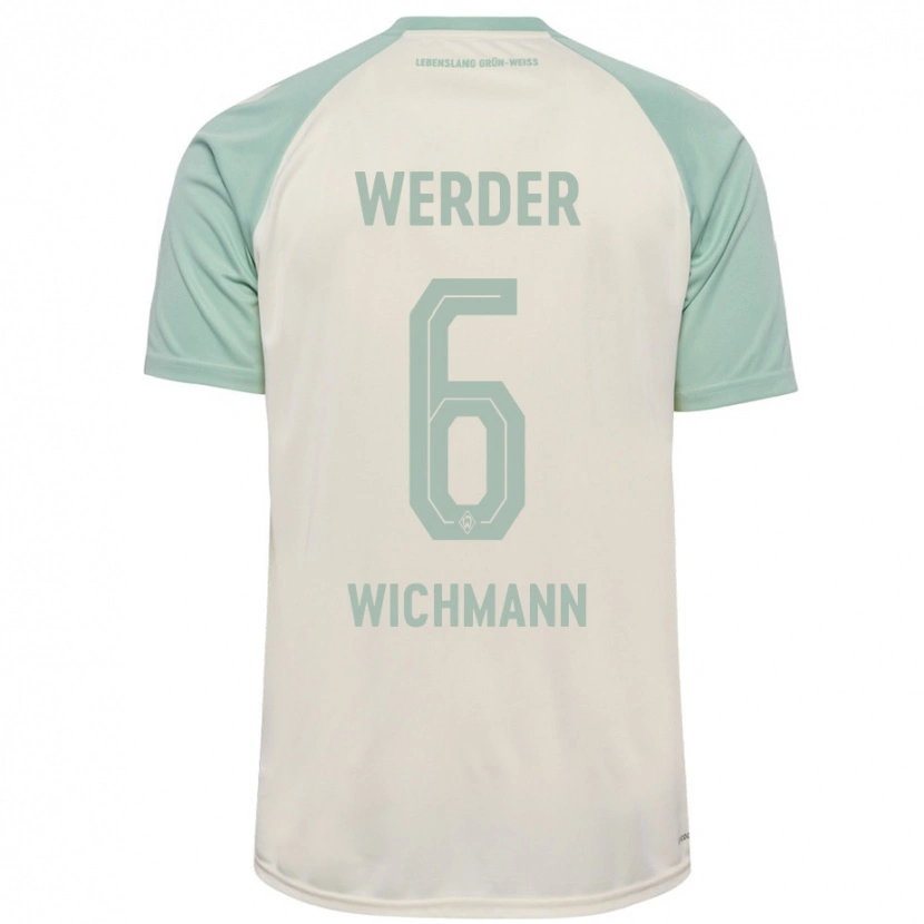Danxen Män Reena Wichmann #6 Benvit Ljusgrön Bortatröja Matchtröjor 2024/25 Tröjor T-Tröja
