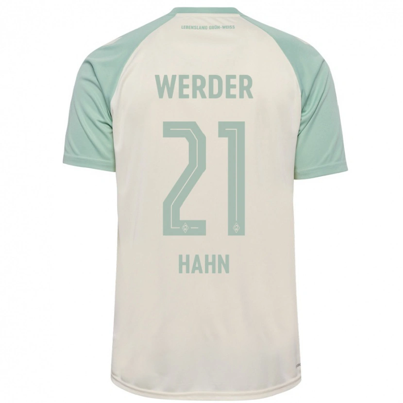 Danxen Män Chiara Hahn #21 Benvit Ljusgrön Bortatröja Matchtröjor 2024/25 Tröjor T-Tröja