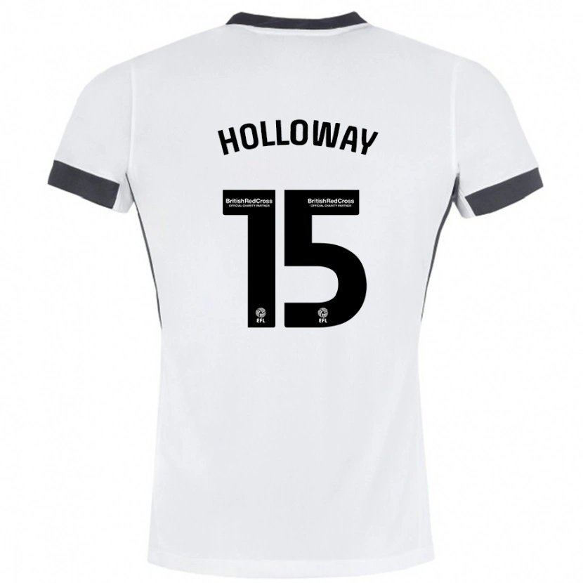 Danxen Män Rebecca Holloway #15 Vit Svart Bortatröja Matchtröjor 2024/25 Tröjor T-Tröja