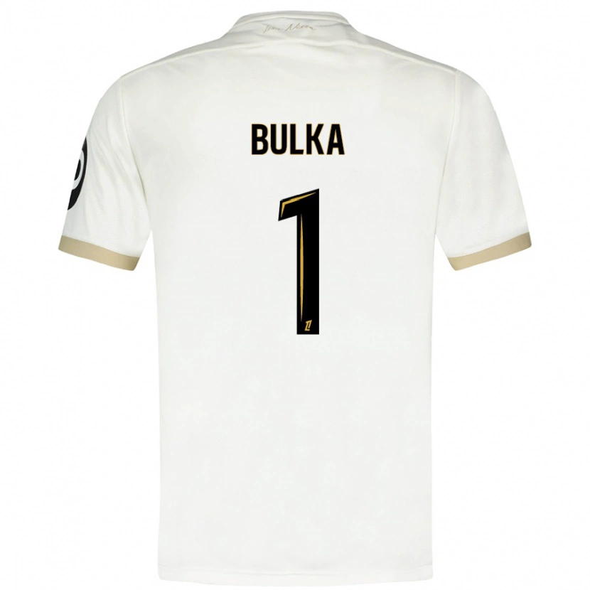 Danxen Män Marcin Bulka #1 Vitguld Bortatröja Matchtröjor 2024/25 Tröjor T-Tröja