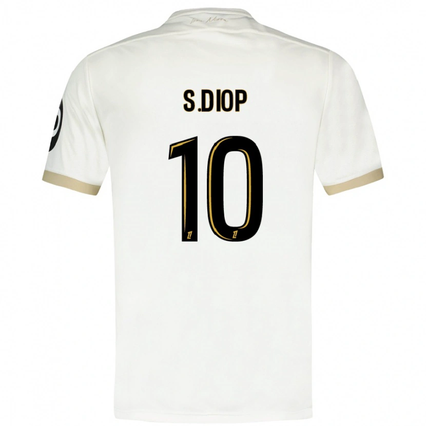 Danxen Män Sofiane Diop #10 Vitguld Bortatröja Matchtröjor 2024/25 Tröjor T-Tröja