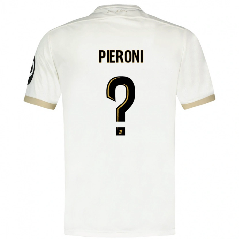 Danxen Män Dorian Pieroni #0 Vitguld Bortatröja Matchtröjor 2024/25 Tröjor T-Tröja