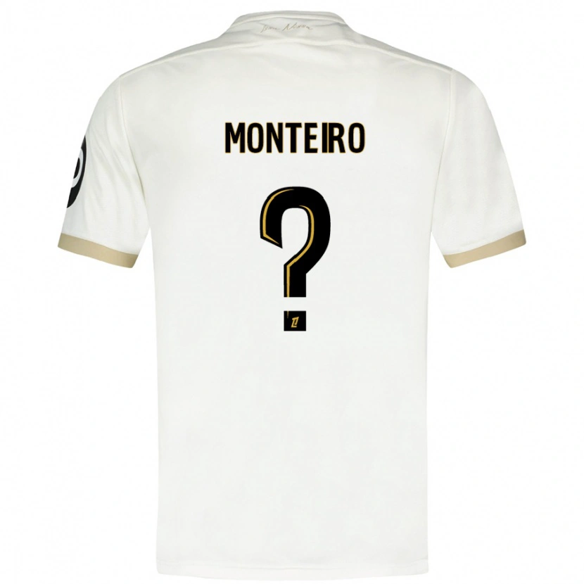 Danxen Män Laurenzo Monteiro #0 Vitguld Bortatröja Matchtröjor 2024/25 Tröjor T-Tröja