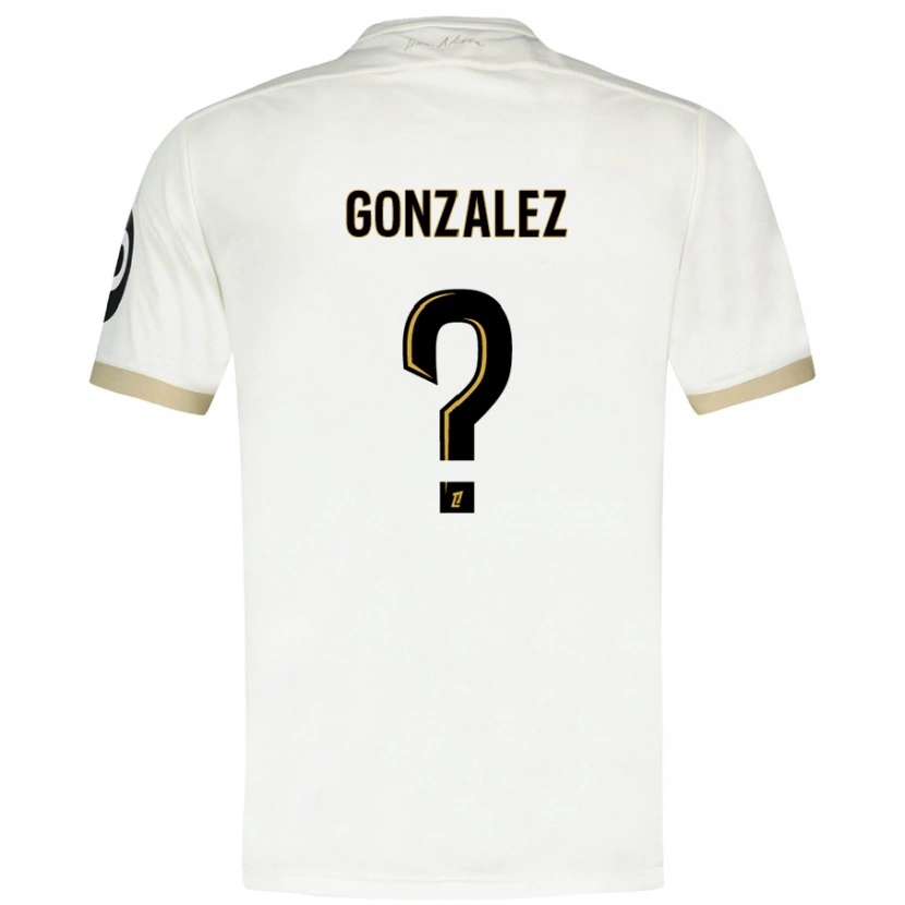 Danxen Män Anthony Gonzalez #0 Vitguld Bortatröja Matchtröjor 2024/25 Tröjor T-Tröja