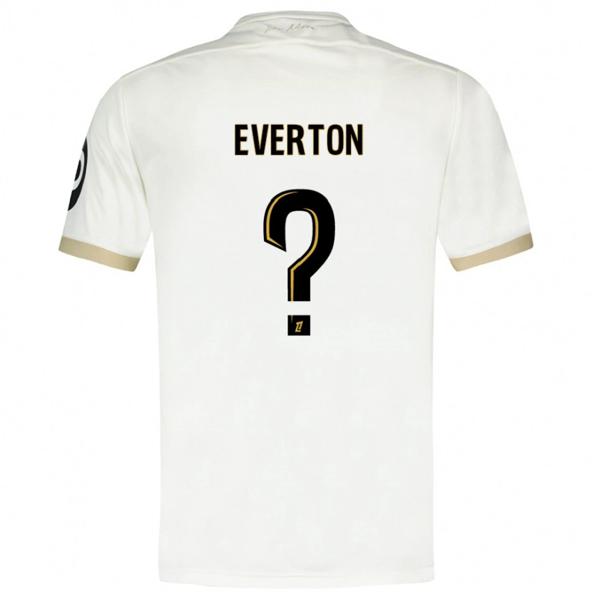 Danxen Män Everton #0 Vitguld Bortatröja Matchtröjor 2024/25 Tröjor T-Tröja