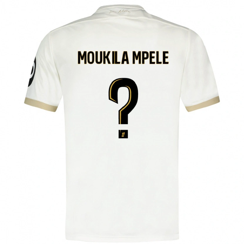 Danxen Män Beny Moukila Mpele #0 Vitguld Bortatröja Matchtröjor 2024/25 Tröjor T-Tröja