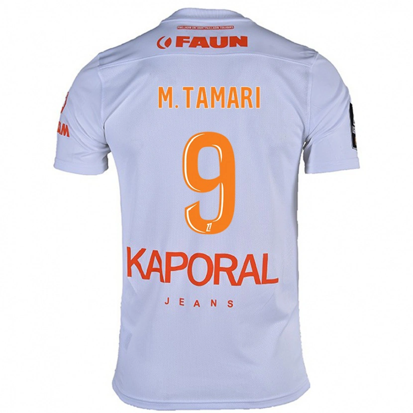 Danxen Män Mousa Tamari #9 Vit Bortatröja Matchtröjor 2024/25 Tröjor T-Tröja