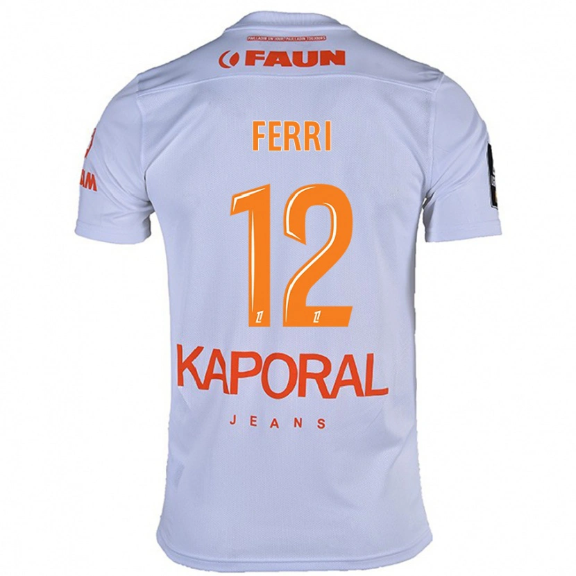 Danxen Män Jordan Ferri #12 Vit Bortatröja Matchtröjor 2024/25 Tröjor T-Tröja