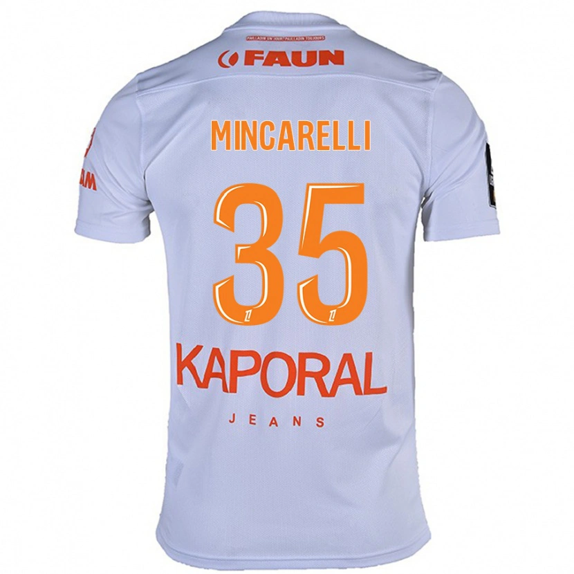 Danxen Män Lucas Mincarelli #35 Vit Bortatröja Matchtröjor 2024/25 Tröjor T-Tröja