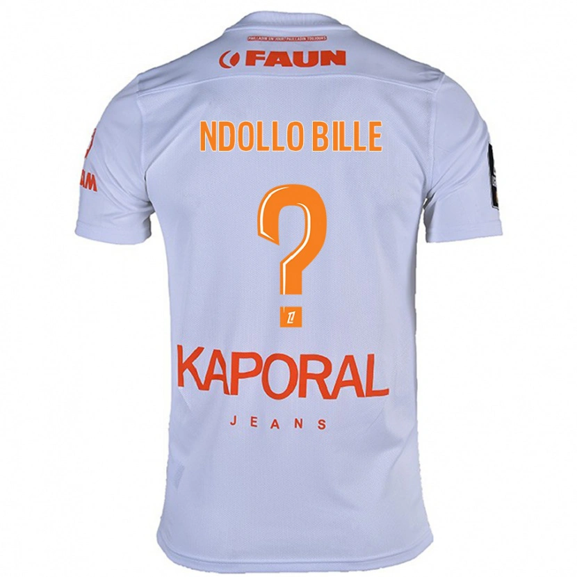 Danxen Män Wilfried Ndollo Bille #0 Vit Bortatröja Matchtröjor 2024/25 Tröjor T-Tröja