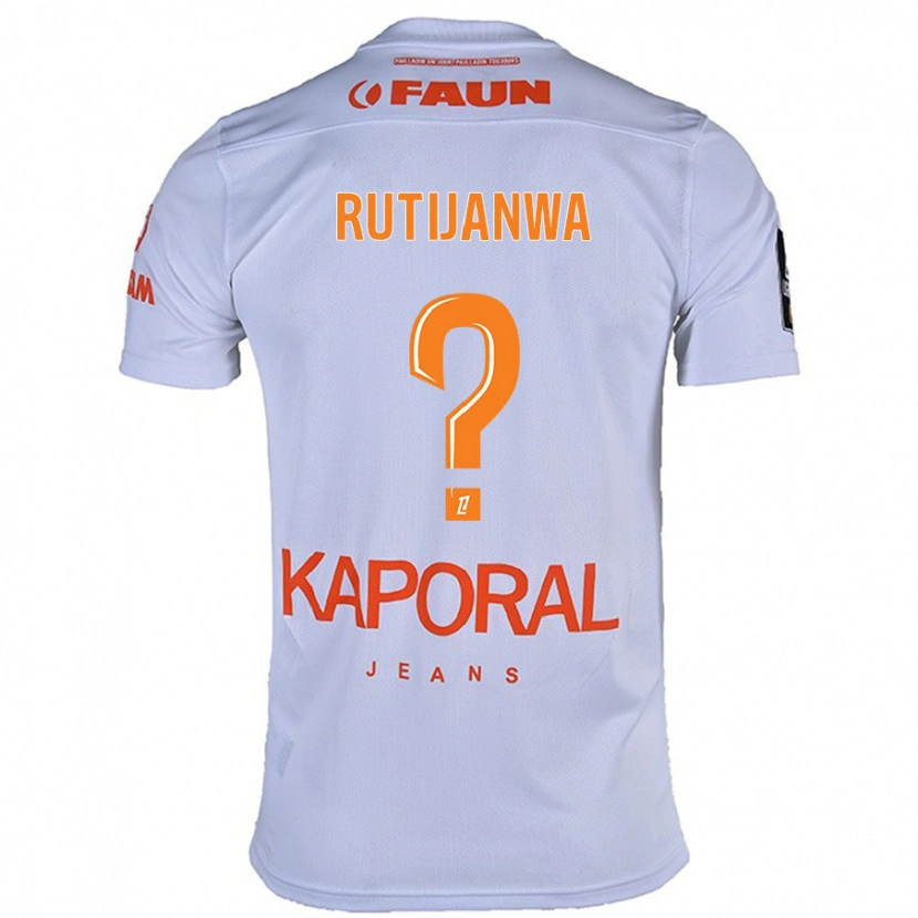 Danxen Män Tyron Rutijanwa #0 Vit Bortatröja Matchtröjor 2024/25 Tröjor T-Tröja
