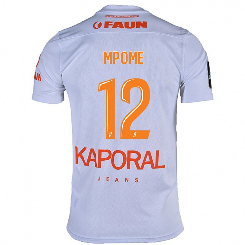 Danxen Män Maelys Mpomé #12 Vit Bortatröja Matchtröjor 2024/25 Tröjor T-Tröja